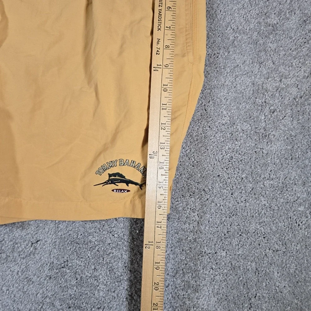Tommy Bahama Relax Bungalow Brand Swim Shorts Men's Lined Mustard Yellow Size XL